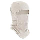 Botack Balaclava Face Mask Sun UV Protection Breathable Full Head Mask for Men Women Skiing Cycling Beige
