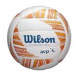 WILSON AVP Modern Classic Outdoor Recreation Volleyball - Official Size, Orange/White