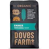 Doves Farm Organic Emmer Wholemeal Flour | for Bread & Cake Baking | High in Fiber & Protein | Traditional British Stoneground Flour | Kosher & Vegan | Whole Wheat Flour | 35.27 Oz (1kg)