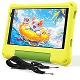 Kids Tablet 8 Inch Android 15, Octa-Core 12GB RAM + 64GB ROM, Toddler Tablet with WiFi 6, Parental Control, Pre-Installed Kids Space, EVA Case, Anti-Glare Screen Protector, Adjustable Strap, Yellow