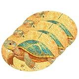 Cartoon Water Turtle Reptile Terracotta Absorbent Dish sponges for Washing Effortless Dish sponges for Washing Dishes New Home Essentials (3 Count)