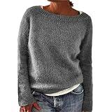 Today Women's Fair Isle Knitted Sweater Vintage Long Sleeve Boat Neck Retro Lightweight Pullover Top for 2024 Fall Winter Off to College Deals of The Day