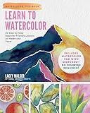 Learn to Watercolor: 20 Step-by-Step Beginner-Friendly Lessons on Watercolor Paper - Includes Watercolor Pad with Sketches – No Drawing Required! (Watercolor This Book)