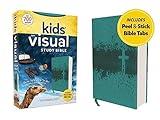 NIV, Kids' Visual Study Bible, Leathersoft, Teal, Full Color Interior, Peel/Stick Bible Tabs: Explore the Story of the Bible---People, Places, and History