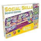 Junior Learning Social Skills Board Games, 4 Games, Ages 5-8, Empathy & Manners, Grade 1-2