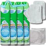 Pet4Homy Scrubbing Bubbles Bathroom Cleaner, 25 oz (4 Pack) Bundle Cleaning Gloves, Cleaning Brush, and Multipurpose Wire Cleaning Cloths (4 Items)