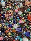 Assorted Glass Beads for Jewelry Making, DIY Lamp Work, Arts and Crafts, and Decorative Hobby Artistry, Colorful Crystal Assortment Bulk Mix, 4-18mm, Half Pound (1)