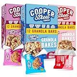 Cooper Street Granola Bakes (36 Count) – Soft and Chewy Breakfast Granola Bars Variety Pack – Nut, Dairy & Soy Free – Individually Wrapped Healthy Snacks for Kids, School, Work, Hiking & On-the-Go