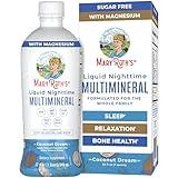 MaryRuth's Liquid Nighttime Multimineral Sleep Supplement | Sugar Free | Calm Magnesium Citrate | NO Melatonin | Calcium Magnesium Zinc | Available in 4 Flavors | Vegan | Gluten Free | 32 Servings