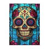 CDSASHCA 500 Piece Adult Wooden Puzzle - Gothic Skull with Floral Accents,Edgy Elegance Challenge,Symbolizes Strength,Ideal for Hands on Skills,Spell Out Your Child's Dream Kingdom