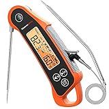 ThermoPro TP710 Instant Read Meat Thermometer Digital for Cooking, 2-in-1 Waterproof Kitchen Food Thermometer with Dual Probes and Dual Temperature Display for Oven, Grilling, Smoker & BBQ