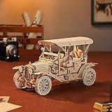 ROBOTIME MC801 Vintage Car 3D Puzzle, 3D Wooden Puzzle Retro Car Model Kits to Build for Adults, Gift for Antique Car Lovers Aesthetic Home Decor