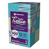 Member's Mark Member's Mark Ultra Soft Facial Tissues, 12 Cube Boxes, 80 3-ply Tissues Per Box (960 Tissues Total)