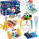 STEM Robotics Kit 6 Set Science Experiments Project Activities Toys for Kids 8-12 Engineering Building Electronic Motor Robot Kid Craft Boy Girl 8 9 10 12 Year Old Christmas Treat Gift Outdoor Toy