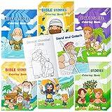 Zainpe 24Pcs Christian Bible Stories Coloring Books for Kids Bible Study Easter Theme DIY Art Drawing Book Jesus Noah's Ark Pattern Color Booklets Party Favors Supplies Birthday Gift Goodie Bag Filler