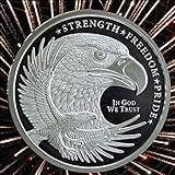 1 Troy Oz. Silver Eagle Round| Commemorative Piece Made from .999 Fine Silver Made in USA +Includes Free Protective Capsule