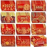 JULMELON 100 Pcs Chinese New Year Scratch Off Fortune Cards, 2025 Year of The Dragon Party Fortune Games Red Chinese New Year Scratch Off Cards for Lunar New Year Decor Spring Festival Party Favors