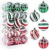 Christmas Balls Ornaments for Xmas Tree, 30Pcs Shatterproof Christmas Tree Decorations, Tree Hanging Balls Muti-Color Christmas Balls Ornaments Set for Party Decoration Perfect Super Bulbs