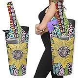 BagYG Yoga Mat Bag - Long Tote with Pockets Holds More Accessories Fit Most Size Mats Sunflower Carrier, 37/''x15.5/'', BagYG-31065791