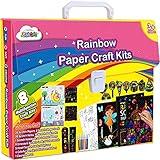 ZMLM Girls Christmas Gift Art Craft Kit: Rainbow Scratch Paper Magic Art Note DIY Party Craft Project Supply Toddler Drawing Activity Kid Travel Toy 3-12 Year Old Birthday Holiday