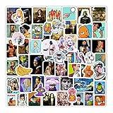 BulbaCraft Pop Culture 111Pcs Stickers - Vinyl, Multicolor, Waterproof, Scratch Resistant, Art History Decals for Laptop, Luggage, School Supplies, Party Favors