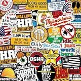 173 PCS Hard Hat Stickers for Adults - Funny (Dirty) for Water Bottle, Laptop, Helmet, Cars, Tool Box, Cars - Blue Collar Stickers for Men, Waterproof