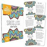 Sunny Present Stress Less Cards - 50 Mindfulness & Meditation Exercises - Self Care Cards That Helps Relieve Stress and Anxiety - The Original Deck