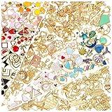 200Pcs Charms for Jewelry Making, Assorted Jewelry Bangle Charms, Wholesale Mixed Bulk Metal Earring Charms for DIY Necklace Bracelet Jewelry Making and Crafting