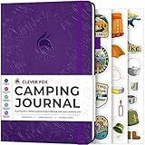 Clever Fox Camping Journal – Camper Log Book & RV Trip Planner – Outdoor Camp Journal & Adventure Travel Notebook – 12 Trips Total, 8 Pages per Trip – Hardcover, A5 Size (Purple)