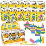 12 Pack: Sand Art Kits for Kids - Create Your Own Colored Sand Art, Includes 12 Bottles, Funnels, Sticks, 48 Bags of Sand for Arts and Crafts, Schools, Birthday Party Favors Bulk (1 Dozen)