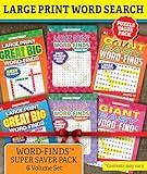 KAPPA Super Saver LARGE PRINT Word Search Puzzle Pack - (Pack of 6) Full Size Books