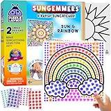 SUNGEMMERS Window Gem Art Suncatcher Kits - Summer Activities for Kids, Birthday Gifts for Girls & Boys, Crafts for Ages 4-10, Fun DIY Art Kit for Kids 6-12