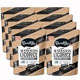 Darrell Lea Soft Australian Licorice, Original Black Flavor, 7 Ounce Bag (8-Pack) | Non-GMO, No Palm Oil, Plant Based, No High Fructose Corn Syrup | Christmas Candy, Holiday Licorice Soft & Chewy Licorice Candy, Made in Australia