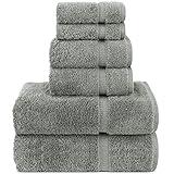 Chakir Turkish Linens Luxury Spa and Hotel Quality Premium Cotton 6-Piece Towel Set (2 x Bath Towels, 2 x Hand Towels, 2 x Washcloths)