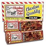 Claxton Fruit Cake - 2-1 Lb. DARK Recipe - Each Cake Individually Wrapped For Freshness