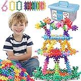 NEOACT 600 PCS Building Blocks Connect Toys,Interlocking Solid Plastic Educational Toys Sets for Preschool Kids Boys and Girls Aged 3+, Promote Fine Motor Skills and Sensory Development.