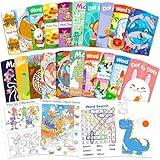 Elfew 20Pack Small Activity Books for Kids Age 4-8,8-12,Puzzles Books for Kids Party Favor Gift, Brain Game, Over 280 Different Games fit Classroom Activity, Boy and Girl Birthday Goodie Bag Stuffers