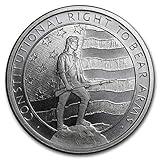 Second Amendment Right to Bear Arms 1 Troy Oz .999 Fine Silver Round