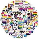 Famnaer 100PCs LGBT Stickers, LGBTQ Rainbow Love Vinyl Stickers and Decals, Transman Laptop Water Bottle for Hydro Flask, Car,Planner,Skateboard, Kids, Toddlers, Adults, Holiday Gifts Stickers[LGBT]