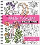 Color & Frame - Fresh Flowers (Adult Coloring Book)