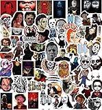 200 Pcs Horror Stickers, Vinyl Waterproof Laptop Decals Water Bottle Stickers, Horror Movie Theme Decor Halloween Stickers Scary Gift for Teens Adults