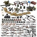 Feleph WW2 Weapons Set US Military Toy Kit for Soldier Figures Model Pack Army Equipment Gear Pieces Compatible with Major Brands