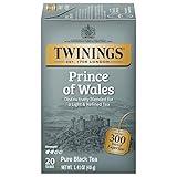 Twinings Prince of Wales Tea - Classic, Mellow Caffeinated Black Tea Bags Individually Wrapped, 20 Count