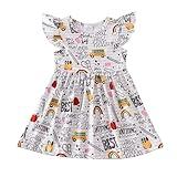 Toddler Little Girls Back to School Dresses -Apple, Pencils, Notebooks, Bookworm, School Bus，Glue,Tellurion,Blackboard Rainbow Dresses (2/3T, Back to School E)