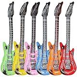 Dr.dudu Inflatable Guitar, Waterproof Assorted Colors Party Decoration (6pack)