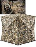 TIDEWE Hunting Blind See Through with Carrying Bag, 2-3 Person Pop Up Ground Blinds 270 Degree, 300D Portable Resilient Hunting Tent(Camouflage)