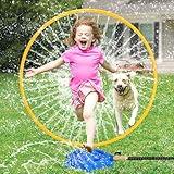 Toddler Water Sprinkler with Roating Spray Nozzles Attaches to Garden Hose Kids Sprinklers Outdoor Toys 1-3 2-4 Summer Outside Backyard Games Fun Water Play Toys for Kids Ages 3-5 4-8 Boys Girls Gift