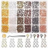 Jump Rings, Cridoz 2340Pcs Open Jump Rings and Lobster Clasps Jewelry Making Supplies Kit for Necklace and Jewelry Repair
