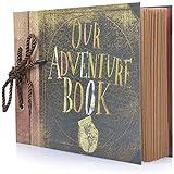 Scrapbook Photo Album Our Adventure Book - DIY Handmade Album Scrapbook Movie Up Travel Scrapbook for Anniversary, Wedding, Travelling, Baby Shower, etc (Travel Scrapbook)