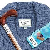 Clothing Labels for Nursing Home White [60pcs] - Name Tags for Clothes, Items & Home Essentials - Personalized Laundry Stick on Labels - Custom Cloth Name Sticker Washable (1.2”x0.5”)